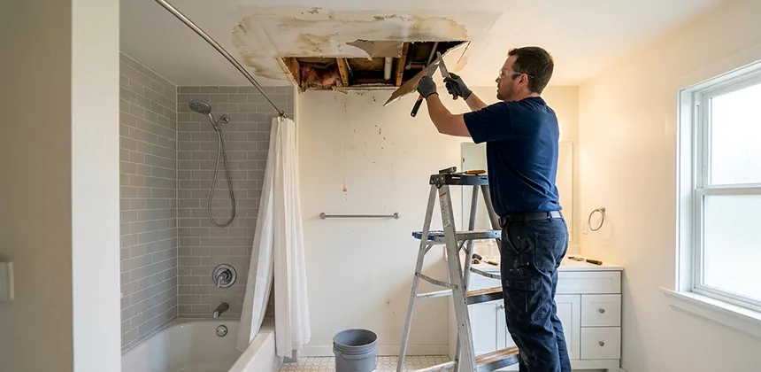 Bathroom Leak Ceiling Repair in Victorville